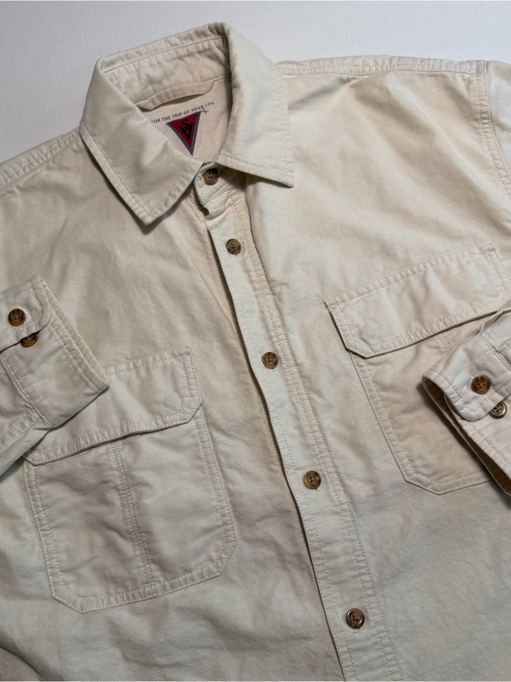 Scottevest SeV Travel Shirt Mens Large Utility Button Hidden Pockets Commuter